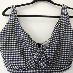 Bravissimo Whitsunday Bikini Top Navy Gingham 36GG (UK size)